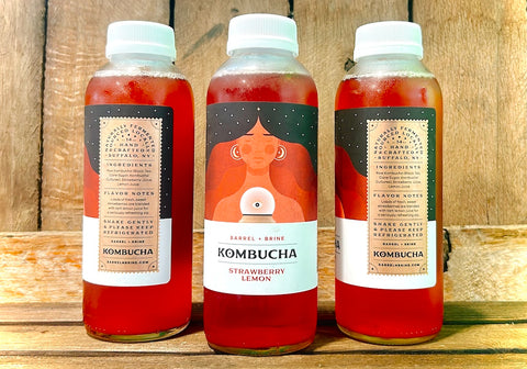 Kombucha: Strawberry/Lemon 3 Pack