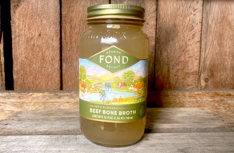 Regenerative Pasture Raised Beef Bone Broth-24oz